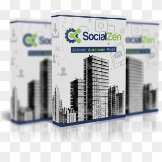 Social Zen Cd Cover And Logo - Cityscape, HD Png Download