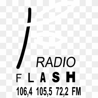 Flash Radio Logo Black And White - Calligraphy, HD Png Download