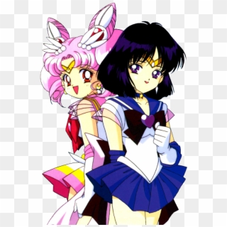 Sailor Chibi Moon Chibiusa Sailor Saturn Hotaru Tomoe - Sailor Chibi Moon And Saturn, HD Png Download