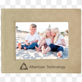 Light Brown Laserable Leatherette Picture Frame - Picture Frame, HD Png Download