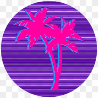 #ftestickers #neon #pink #purple #circle #palmtree - Vaporwave Palm Tree Transparent, HD Png Download