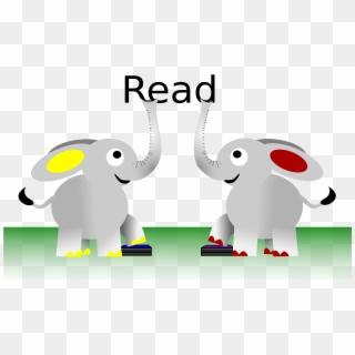 This Free Icons Png Design Of Read Elephants - Cartoon, Transparent Png
