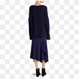 Two Tone Knit Handkerchief Skirt Jason Wu Grey - Silk Slip Midi Skirt, HD Png Download