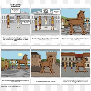 The Trojan War - Cartoon, HD Png Download