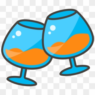 Clinking Glasses Emoji Icon - Verre De Champagne Emoji, HD Png Download