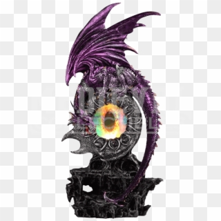 Purple Dragon With Led Eye Portal Statue - Dragon, HD Png Download