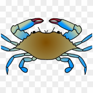Crab Clipart Crusty - Drawing Of A Blue Crab, HD Png Download