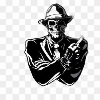 Mafia Sticker - Skull Gangster, HD Png Download