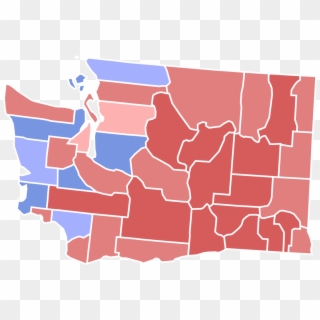 2004 Washington Gubernatorial Election - Washington State 2016 Election By County, HD Png Download