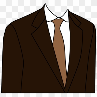 Necktie Free Brown Suit - Brown Suit Clipart, HD Png Download