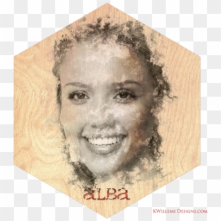 This Jessica Alba Premium Wood Art Print Is The Most - Art, HD Png Download