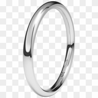 Alianza De Oro Blanco De 18k 2mm - Titanium Ring, HD Png Download