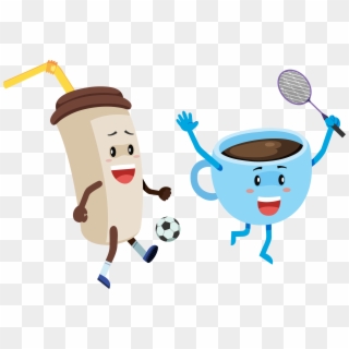 Snack Clipart Soccer - Cartoon Coffee Breakfast, HD Png Download
