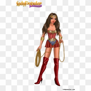 Image - Lady Popular Wonder Woman, HD Png Download