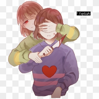 Image Result For Undertale Chara And Frisk - Undertale Frisk X Chara, HD Png Download