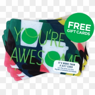 Get Five Free $5 Starbucks Coffee Gift Cards With Your - Carmine, HD Png Download