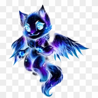 Galaxy Dragon Cat Meme Template - Galaxy Cat With Wings, HD Png Download