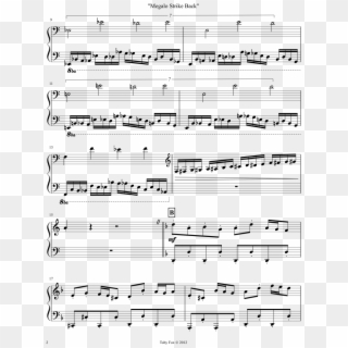 Megalo Strike Back Sheet Music Composed By Composition - Too Much For One Heart Sheet, HD Png Download