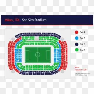 Inter Milan Vs Ac Milan Tickets - Mappa Stadio San Siro, HD Png Download