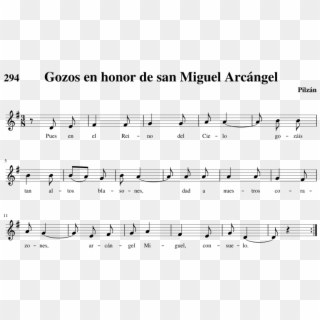 Gozos En Honor De San Miguel Arcángel Sheet Music Composed - Sheet Music, HD Png Download