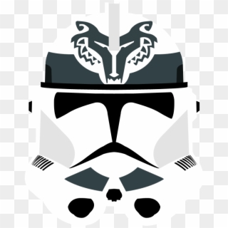 Wolfpack Phase Ii Clone Helmet By Pd Black Dragon - Wolf Pack Logo Star Wars, HD Png Download