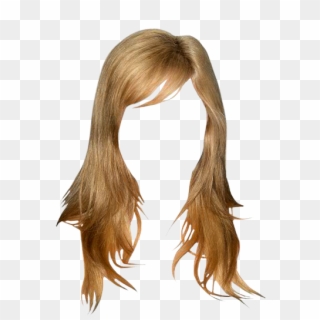 Long Straight Casual Hairstyle With Blunt Cut Bangs - Blonde Hair With  Bangs Png, Transparent Png - 521x625(#362491) - PngFind
