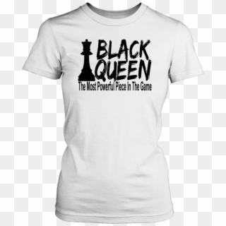 Black Queen Chess Piece Ladies Crew Neck T-shirt - Active Shirt, HD Png Download