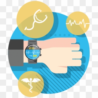 Smart Drawing Cartoon - Wearables And Iot, HD Png Download
