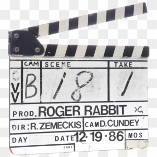 Clapboard From Who Framed Roger Rabbit - Metal, HD Png Download