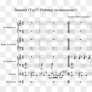 Dubstep On Musescore ) Sheet Music Composed By Jonathan - Sheet Music, HD Png Download