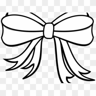 Drawn Bow Tie Birthday Present Bow - Black And White Bow Png, Transparent Png