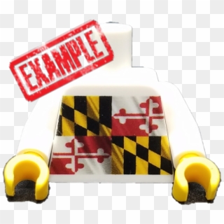Minifigure Torso Custom Print Service One Side - Maryland State Flag, HD Png Download