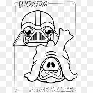 Angry Birds Star Wars Colouring Book - Star Wars Speeder Bike Coloring, HD Png Download