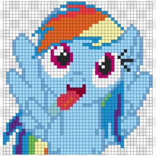 Rainbow Dash Lick - Rainbow Dash Perler Bead Patterns, HD Png Download