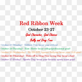 Red Ribbon Week Flyer - ハット, HD Png Download