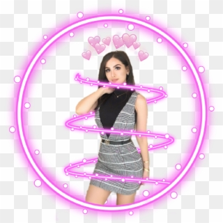 #sssniperwolf #pretty #youtuber #swirl #hearts - Purple Neon Circle Png, Transparent Png