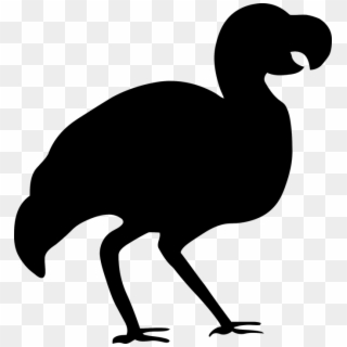 Bird Dodo Silhouette - Dodo Bird Silhouette, HD Png Download