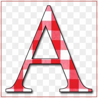 Red Gingham Free Scrapbook Alphabet Letters In Png - Letter A Png File, Transparent Png