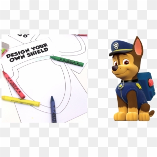 Design A Shield With Chase - Paw Patrol Characters Chase, HD Png Download