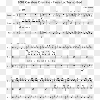 2002 Cavaliers Drumline - Sheet Music, HD Png Download