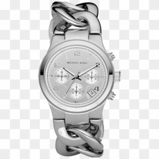 Michael Kors Mk3149 Ladies Chain Twist Silver Runway - Mk Watch Twin Chain, HD Png Download