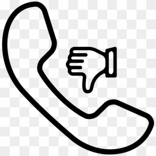 Call Symbol With Thumb Down Sign Comments - Llamada, HD Png Download