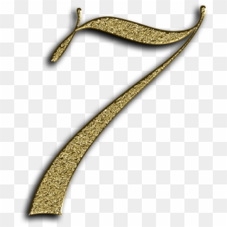 Number 7 Gold Font Training Seven Learn Golden - Number 7 Font, HD Png Download