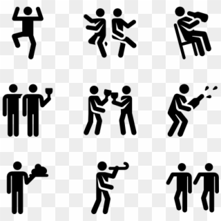 Party Human Pictograms - Party Icons Vector, HD Png Download