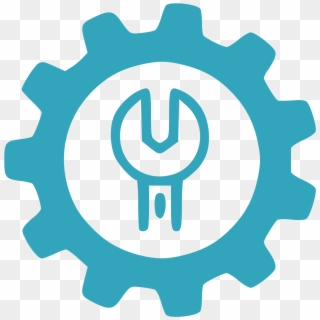 Icon Big Image Png - Gear And Wrench Icon, Transparent Png