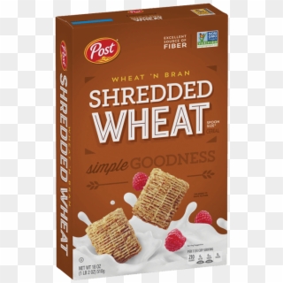 Shredded Wheat Wheat 'n Bran - Post Shredded Wheat, HD Png Download