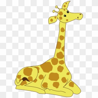 This Free Icons Png Design Of Kneeling Cartoon Giraffe, Transparent Png