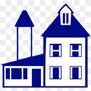 Clip Arts Related To - Transparent Blue House, HD Png Download
