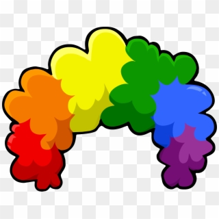 Rainbow Afro Png - Clown Wig Clip Art, Transparent Png