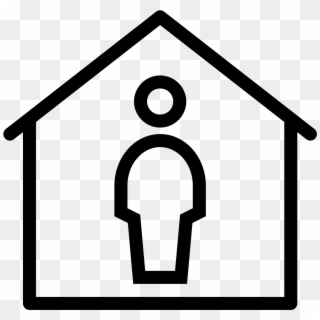 Person At Home Icon - Clinics Clip Art Black And White, HD Png Download
